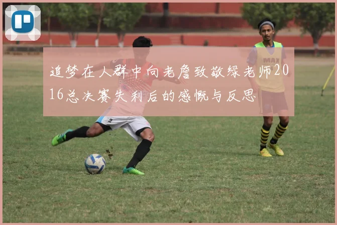 追梦在人群中向老詹致敬绿老师2016总决赛失利后的感慨与反思
